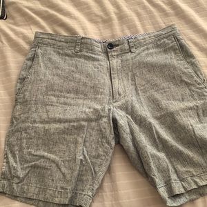 Grey linen shorts